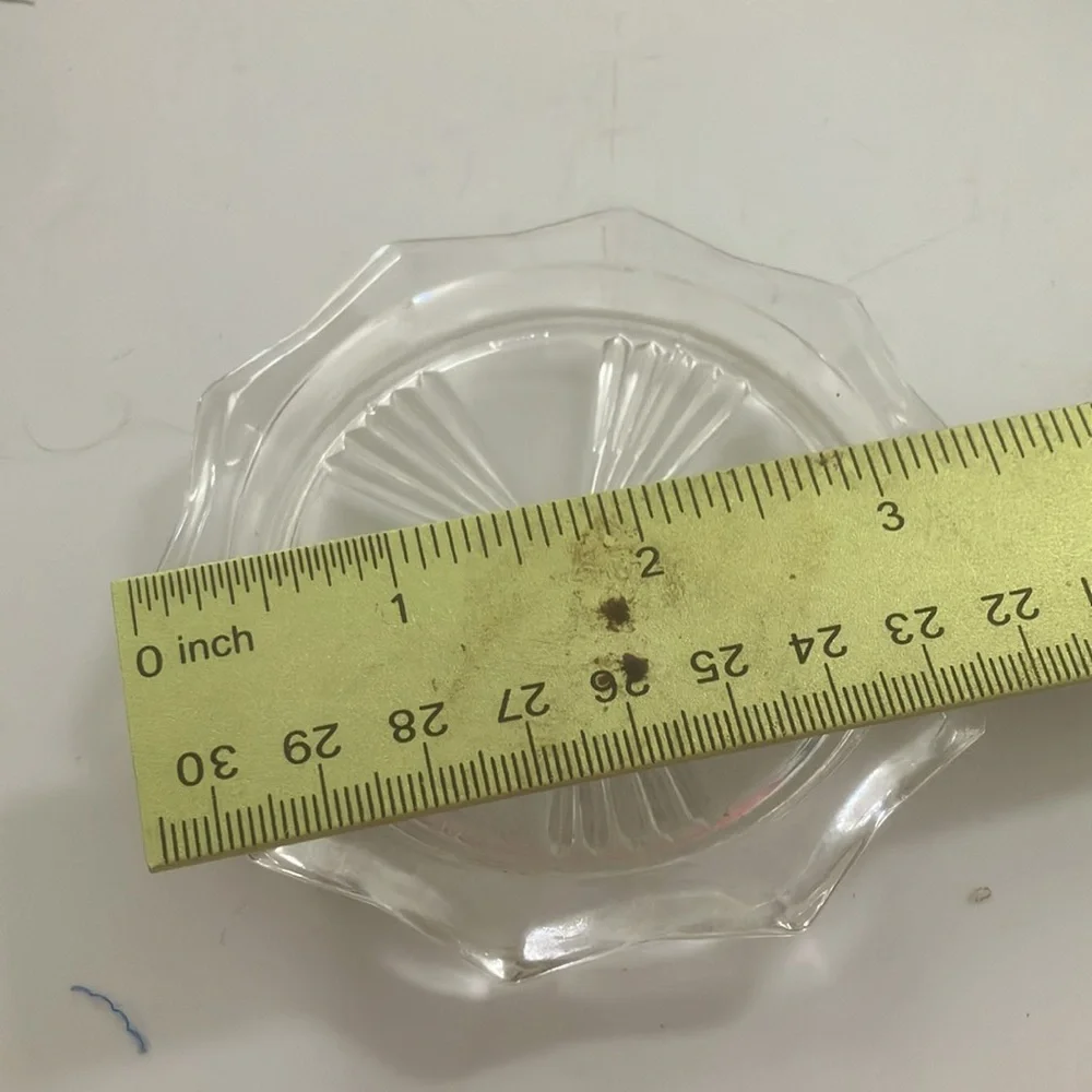 6 Elegant Clear Glass coasters